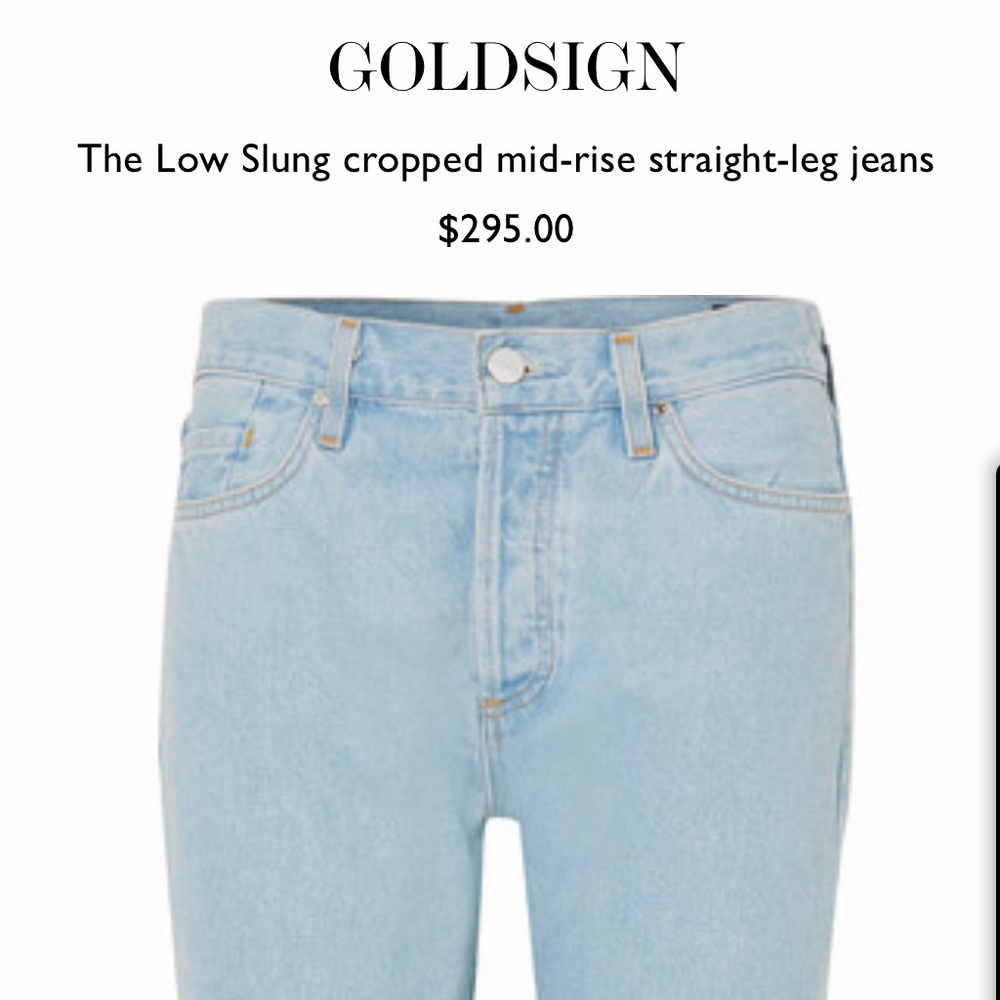GOLDSIGN- THE LOW SLUNG- BLUE - SIZE 28 New w Tags